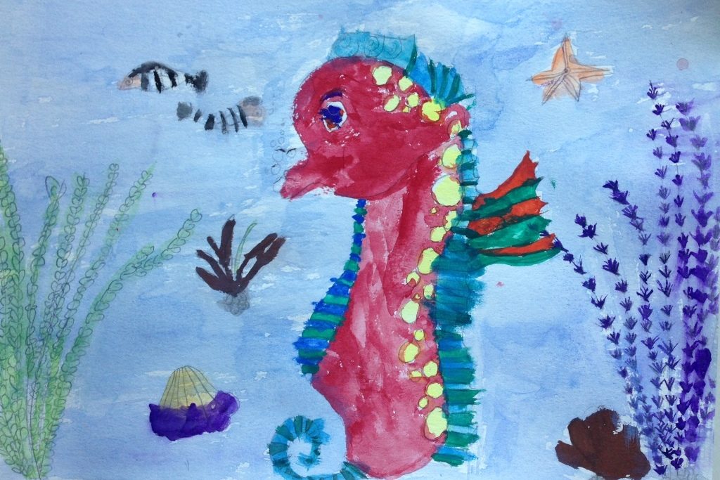 Watercolor on paper by Natalie (8 years old)