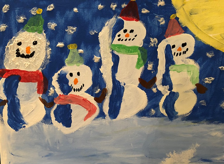 Acrylics on canvas (Viviane 9 years old)
